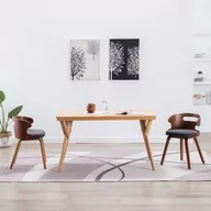 Krzesła - vidaXL Krzesła do jadalni, 2 szt, drewniana rama, ciemnoszare, tkanina - miniaturka - grafika 1