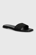 Klapki i japonki damskie - Calvin Klein klapki FLAT SLIDE HE damskie kolor czarny HW0HW01989 - miniaturka - grafika 1