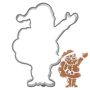 Wykrawacz do ciastek stalowy Mikołaj 7,3 cm - Formy do ciast - miniaturka - grafika 1