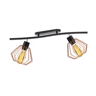 Nowoczesna lampa sufitowa 2-punktowa VOSS LOFT bialy, miedziany null - Lampy sufitowe - miniaturka - grafika 1