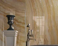 Inne materiały budowlane - Spiek Kwarcowy Yellow Onix 300X150x0,6 cm - miniaturka - grafika 1