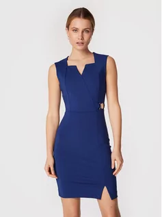 Sukienki - Rinascimento Sukienka koktajlowa CFC0110096003 Niebieski Slim Fit - grafika 1