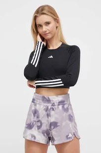 adidas Performance longsleeve treningowy Hyperglam kolor czarny - Bluzki damskie - miniaturka - grafika 1