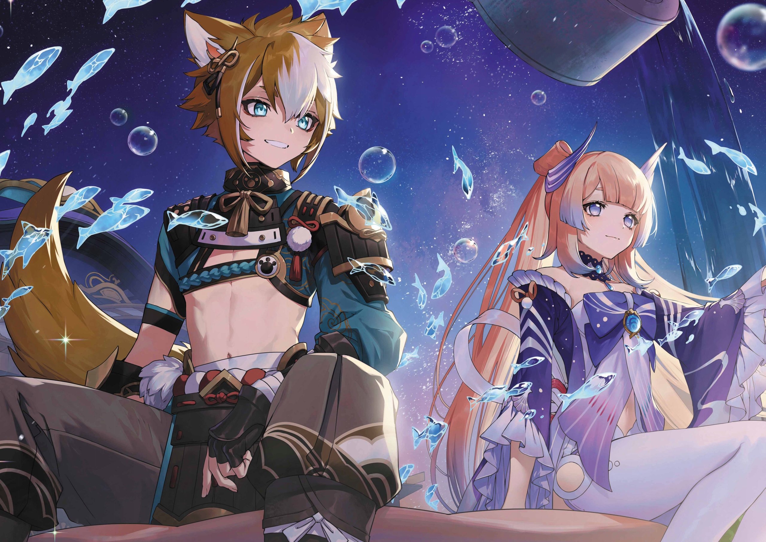 Plakat A1 Genshin Impact Anime Gra Gorou Kokomi