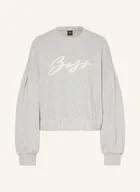 Bluzy damskie - Boss Bluza Nierozpinana Easton grau - BOSS - miniaturka - grafika 1