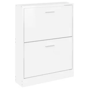 Szafka na buty, wysoki połysk, biała, 59x17x81 cm - Szafki na buty Szafka na buty, wysoki połysk, biała, 59x17x81 cm - Szafki na buty - miniaturka - grafika 5