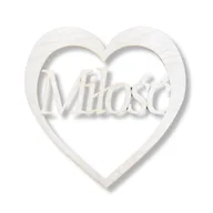 Zabawki kreatywne - Obręcz Drewniana Baza do Makramy z napisem Miłość 29cm - miniaturka - grafika 1