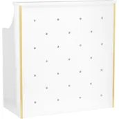 Lady recepcyjne - Recepcja fryzjerska lakierowana Diamond 100 cm kosmetyczna do salonu gabinetu SPA biały - miniaturka - grafika 1