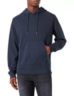 Bluzy męskie - BOSS Męska bluza z kapturem Wefadehoody, ciemnoniebieska, XXL (DE) - miniaturka - grafika 1