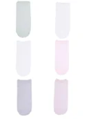 Skarpetki dla dzieci - Skarpety stopki dziewczęce ażurowe pastelowe kolory 6PAK 17-19 - miniaturka - grafika 1