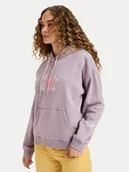 Bluzy damskie - Roxy Bluza Perfect Place Brushed ERJFT05032 Fioletowy Regular Fit - miniaturka - grafika 1