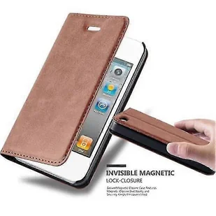Conly Etui na Iphone 4 / 4s Składane etui na telefon - Pokrywa - Z funkcją stojaka i tacą na karty Brown - Etui i futerały do telefonów - miniaturka - grafika 1