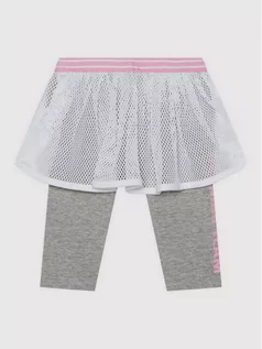 Spodnie i spodenki dla dziewczynek - Benetton United Colors Of Legginsy 3P4ZI0257 Szary Slim Fit - grafika 1