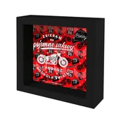 Skarbonki - SKARBONKA NA POJEMNE SAKWY MOTOCYKL CZARNA 18x18cm - miniaturka - grafika 1