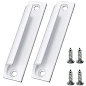 Zawiasy, okucia i inne akcesoria - 2 sztuki biały uchwyt do drzwi przesuwnych, uchwyt meblowy ze stopu aluminium, uchwyt okienny ze śrubami - miniaturka - grafika 1