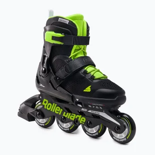 Rolki dziecięce Rollerblade Microblade black/green - Rolki - miniaturka - grafika 1