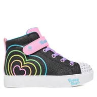 Buty dla dziewczynek - Sneakersy Skechers Heart Steps 314623L BKMT Czarny - miniaturka - grafika 1