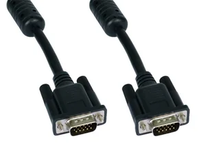 Cables Direct 1m SVGA kabel VGA VGA (D-Sub) Czarny, Srebrny - Kable komputerowe i do monitorów - miniaturka - grafika 1
