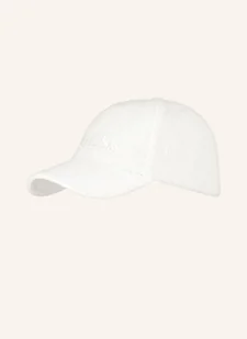 Guess Czapka Z Daszkiem Z Pluszowego Materiału weiss - Czapki damskie - miniaturka - grafika 1