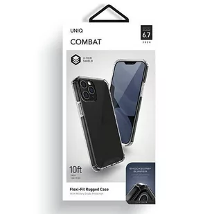 UNIQ etui Combat iPhone 12 Pro Max 6,7" czarny/carbon black - Etui i futerały do telefonów - miniaturka - grafika 4