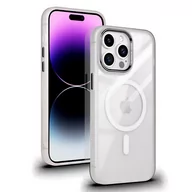 Etui i futerały do telefonów - D-Pro Armor Metal Camera Lens obudowa etui magnetyczne do MagSafe iPhone 15 Pro (Biały) - miniaturka - grafika 1