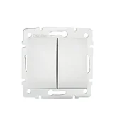 Wyłączniki światła i elektryczne - Kanlux Łącznik dwugrupowy świecznikowy DOMO 01-1010-202 bi 24711 - miniaturka - grafika 1