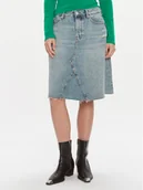 Spódnice - Tommy Hilfiger Spódnica jeansowa WW0WW40656 Niebieski Relaxed Fit - miniaturka - grafika 1