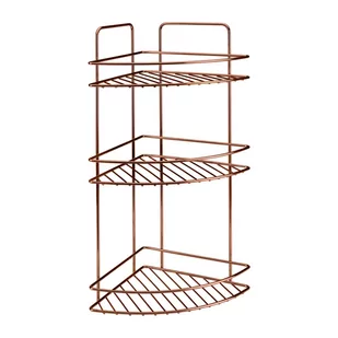 3-poziomowa narożna półka łazienkowa Metaltex Copper - Półki łazienkowe - miniaturka - grafika 1