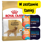 Sucha karma dla psów - ROYAL CANIN Golden Retriever Adult 12kg + Tails.com Grain Free Adult 65% mięsa 12x400g - miniaturka - grafika 1