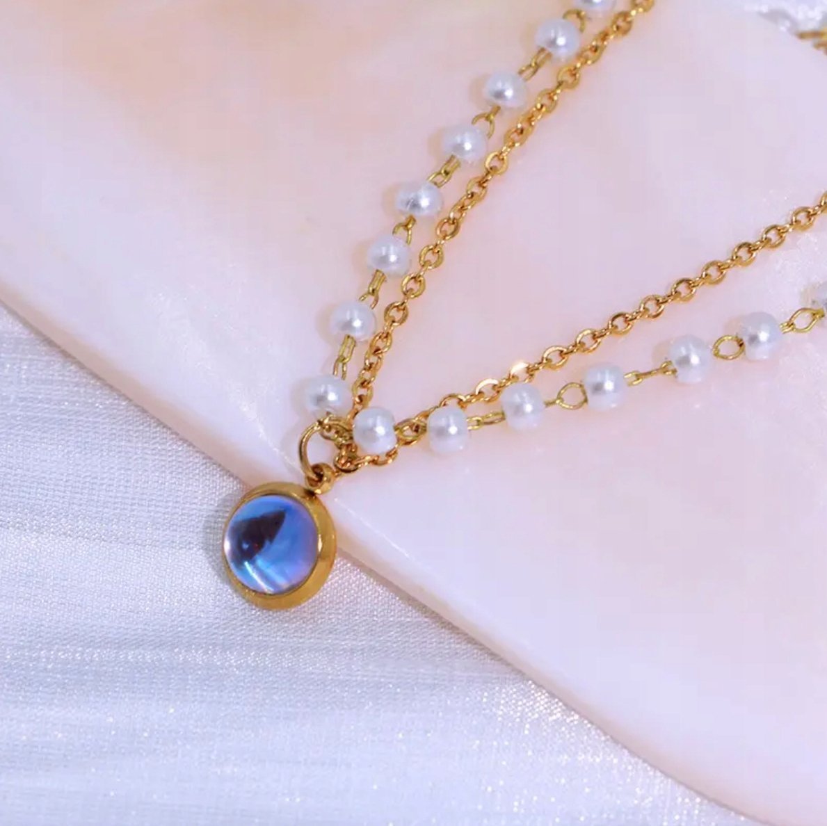 Złota Bransoletka z Perłami Stylowa Stal Szlachetna