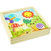 Układanki dla dzieci - Drewniane klocki Kostka Sorter  wielofunkcyjny układanka puzzle - miniaturka - grafika 1