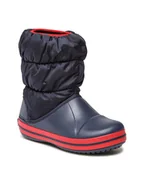 Buty dla chłopców - Crocs Śniegowce Winter Puff Boot K 14613-435 Granatowy - miniaturka - grafika 1
