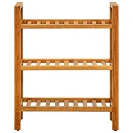 Szafki na buty - vidaXL Stojak na buty z 3 półkami, 50x27x60 cm, lite drewno dębowe - miniaturka - grafika 1