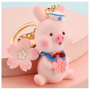 Brelok do kluczy świnka piratka przywieszki BRL161 - Breloki - miniaturka - grafika 2