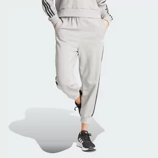 adidas Damskie spodnie Essentials 3 paski nadruk zwierzęcy 7/8 - Spodnie rowerowe - miniaturka - grafika 1