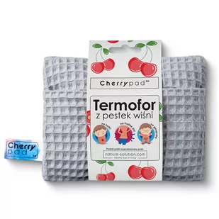 Termofor z pestek wiśni CHERRYPAD Wafelek, szary - Termofory - miniaturka - grafika 1