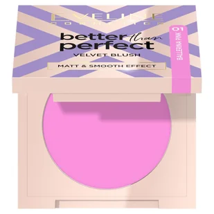 EVELINE Better Than Perfect Velvet Blush róż prasowany 01 - Róże do policzków - miniaturka - grafika 1