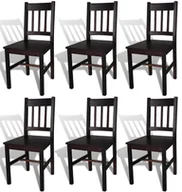Krzesła - Komplet 6 Krzeseł Drewnianych Wenge L6-M61 - miniaturka - grafika 1