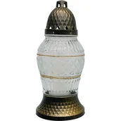 Lampiony i znicze - Znicz szklany LA503 brokatowy mix - miniaturka - grafika 1