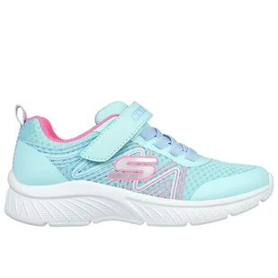 Buty dziecięce Skechers Microspec Plus Swirl Sweet 303535LAQPK - niebieskie - Trampki damskie - miniaturka - grafika 1