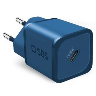 Ładowarka sieciowa SBS GaN 20W USB-C Niebieski TETRGAN1C20B - Ładowarki do telefonów - miniaturka - grafika 1