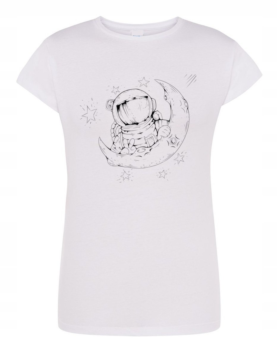 T-Shirt damski nadruk ASTRONAUTA gwiazdy r.XL