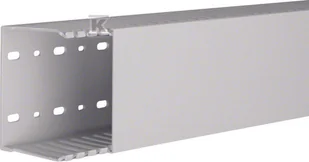 Hager polo Kanał grzebieniowy bezhalogenowy 75x100mm PC-ABS jasnoszary HNG75100 2m HNG75100 - Kanały kablowe - miniaturka - grafika 1