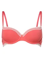 Biustonosze - Tommy Hilfiger Damski biustonosz z fiszbinami Kobiety Sztuczne włókno wyrazisty róż jednolity, 70B - miniaturka - grafika 1