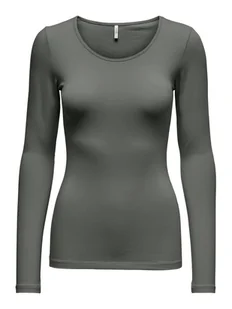 ONLY Bluzka Live Love 15204712 Szary Stretch Fit - Bluzki damskie - miniaturka - grafika 1