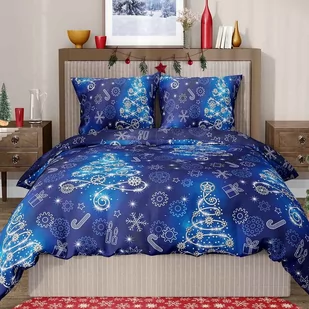 Pościel BAWEŁNIANA 200x220cm CHOINKI - Pościel - miniaturka - grafika 1