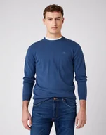 Swetry męskie - Wrangler Crew Knit Dark Denim W8A02Pxtg-2Xl - miniaturka - grafika 1