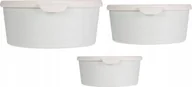 Akcesoria do karmienia - Excellent Houseware Pojemniki na żywność okrągłe z tworzywa sztucznego, 3 sztuki o różnej wielkości - miniaturka - grafika 1