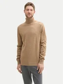 Swetry męskie - Tom Tailor Golf 1042456 Beżowy Regular Fit - miniaturka - grafika 1