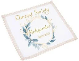 Szatka na chrzest koronka OLIMP - Pamiątka Chrztu Świętego - Ubranka do chrztu - miniaturka - grafika 1